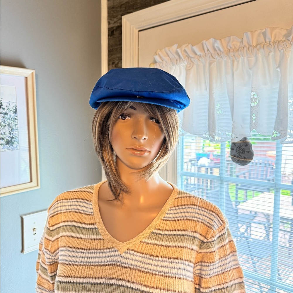 Vintage London Fog Flat Newsboy Hat SZ SM 6 3/4 - 6 7/8